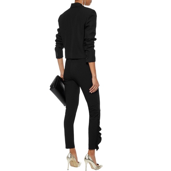 Iro Fholan Slim-Fit Ponte Pants w/ Ruffled Trim - Picture 3 of 8